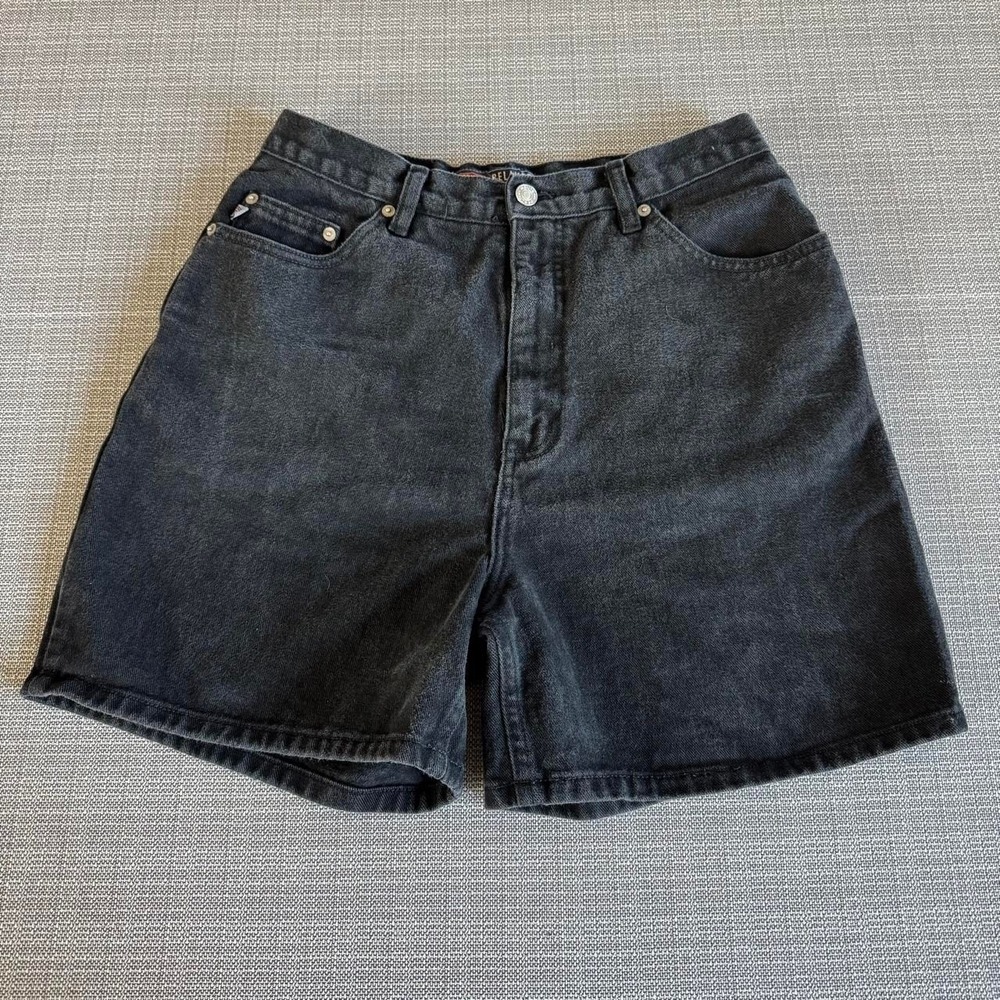 Route 66 vintage black cotton denim relaxed fit shorts size 11/12